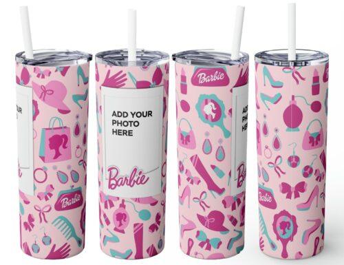 Personalized Barbie Pink Tumbler Wrap