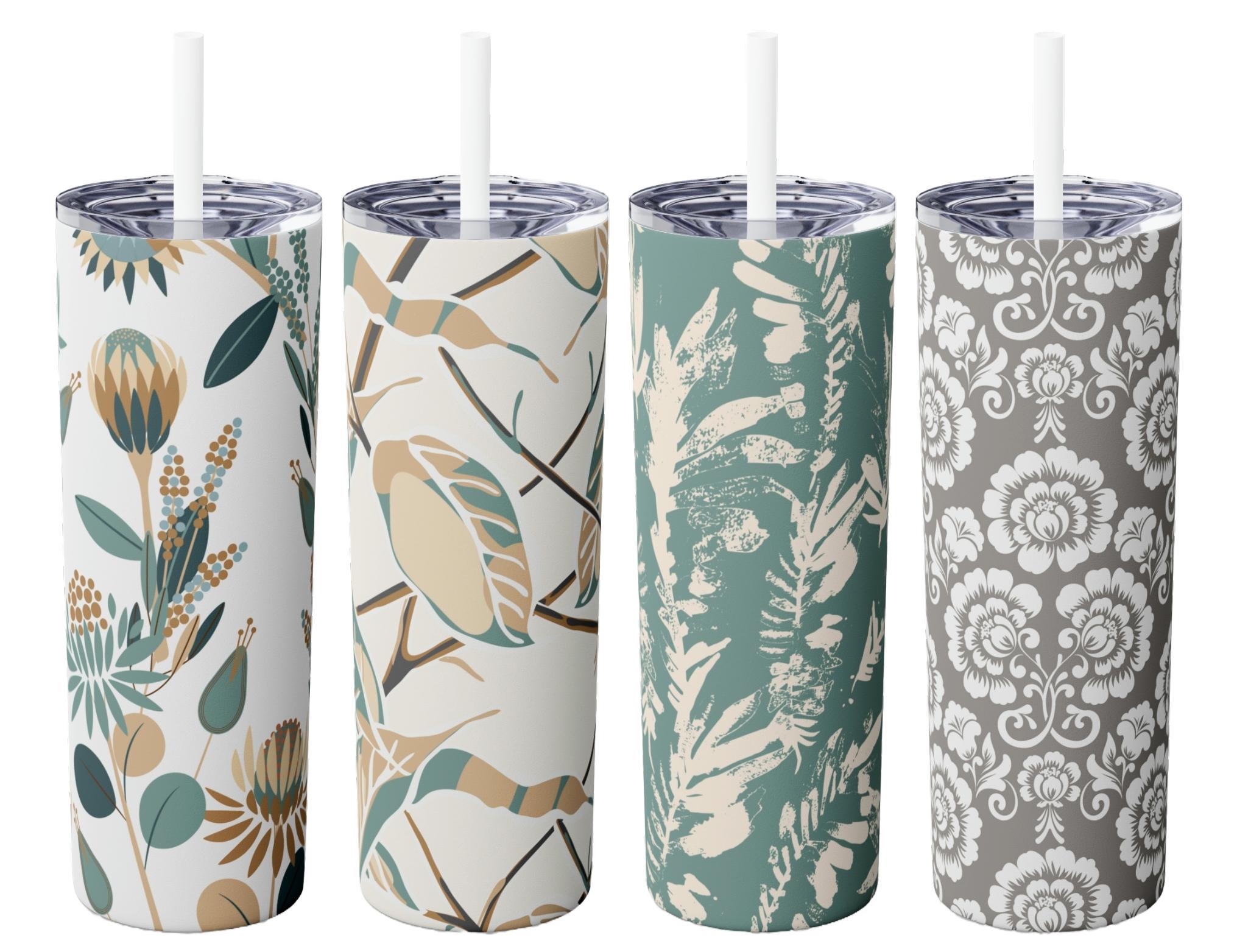 Flower Pattern Tumbler Wrap – MidLink